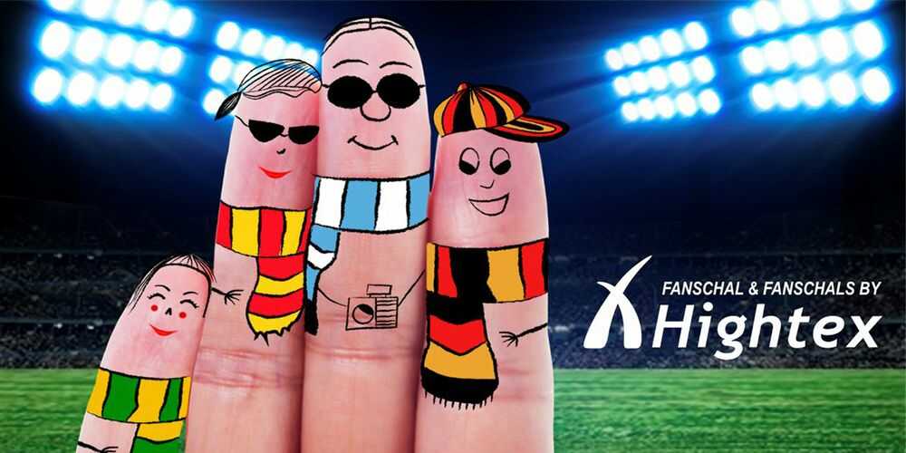 Fussball Schal Kinder gestrickt vom Fanschal Hersteller -  Fanschalstrickerei